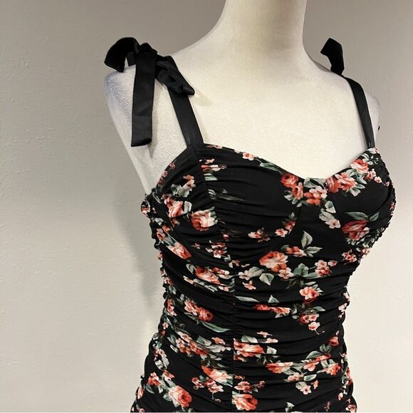 Lily Rose floral Bodycon junior Mini Dress size medium - Picture 7 of 14